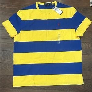 Ralph Lauren Classic Fit Blue and Yellow Tee